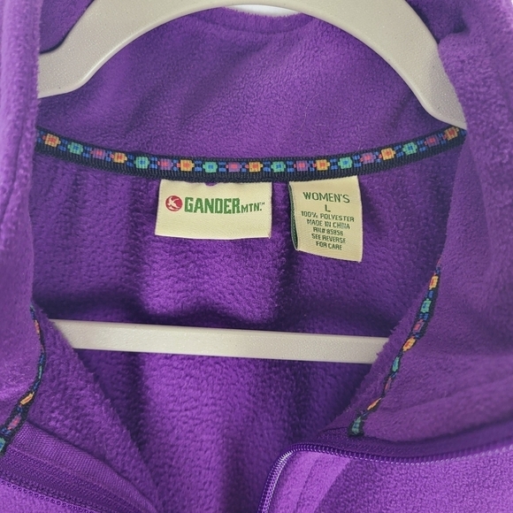 Gander Mountain Purple Fleece Vest Women's Size‎ Large Vintage Zipper Sleeveless - Picture 2 of 9